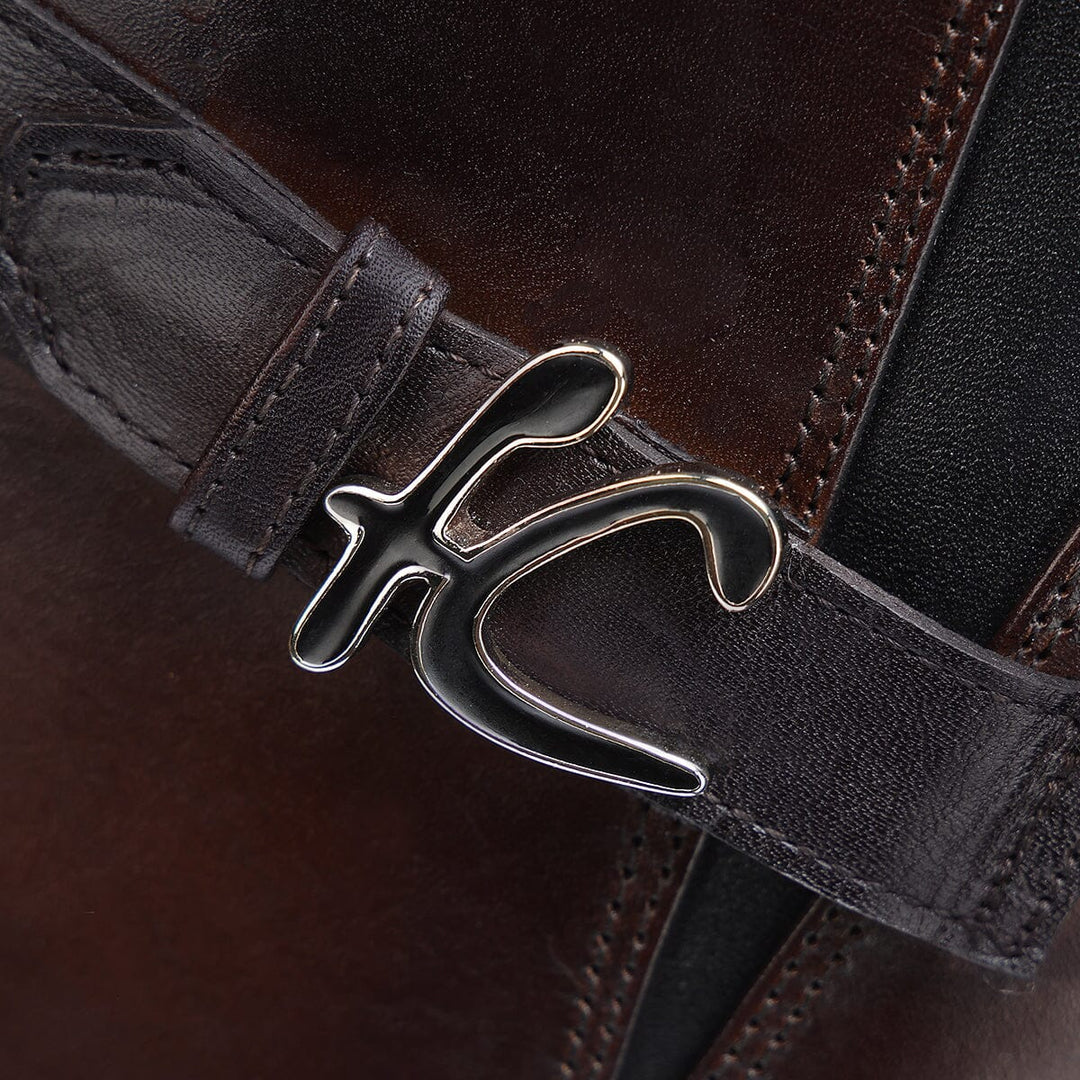 Bota alta en piel genuina de venado para dama Botas y Botines 