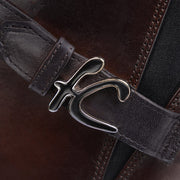 Bota alta en piel genuina de venado para dama Botas y Botines 