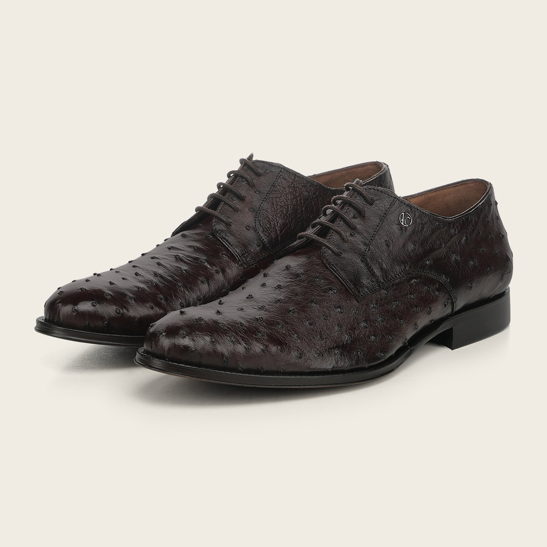 Franco Cuadra Zapato Derby Piel Genuina  Avestruz Caballero