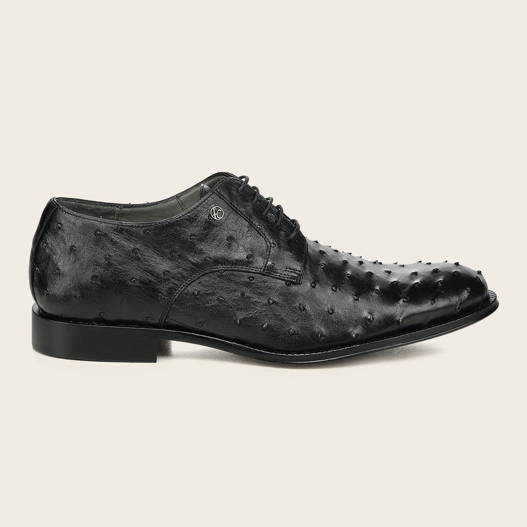 Zapato de vestir tipo Derby "Franco Cuadra Signature" en piel genuina de avestruz para caballero