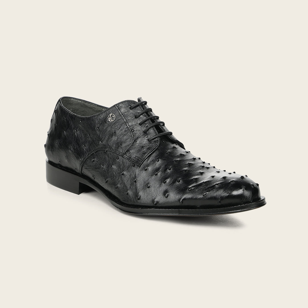Zapato de vestir tipo Derby "Franco Cuadra Signature" en piel genuina de avestruz para caballero