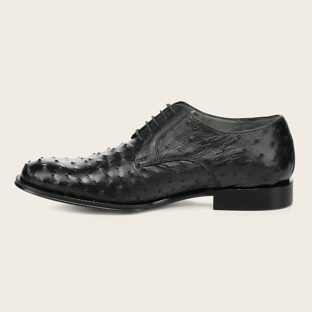 Zapato de vestir tipo Derby "Franco Cuadra Signature" en piel genuina de avestruz para caballero