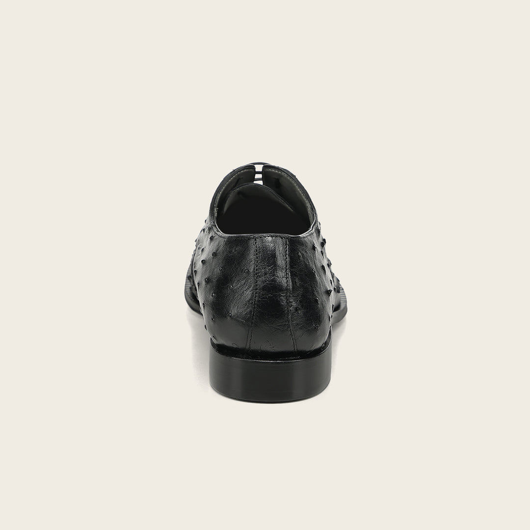 Zapato de vestir tipo Derby "Franco Cuadra Signature" en piel genuina de avestruz para caballero