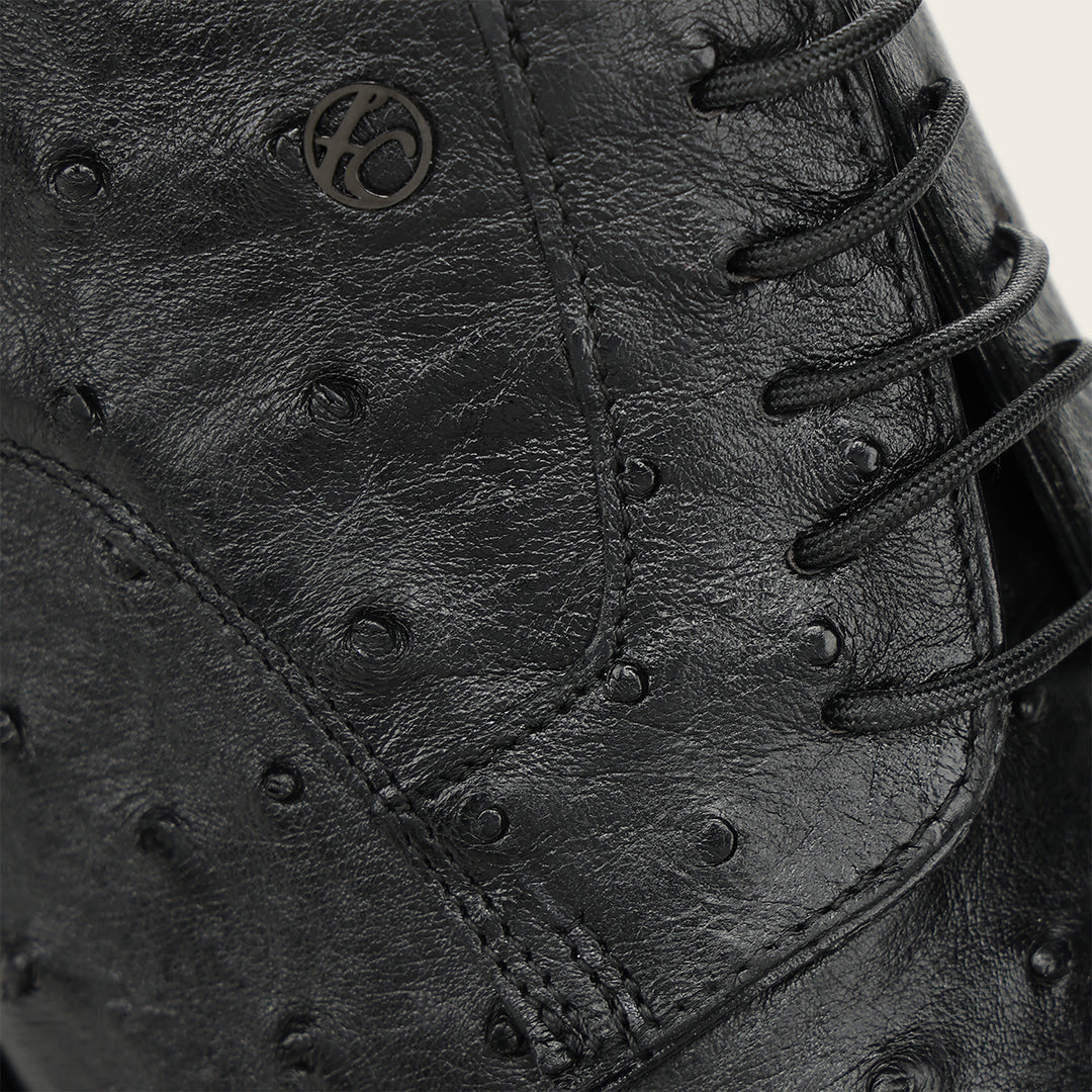 Zapato de vestir tipo Derby "Franco Cuadra Signature" en piel genuina de avestruz para caballero