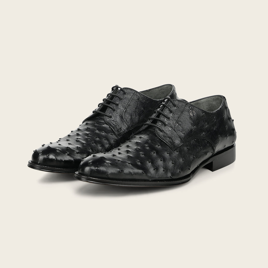 Zapato de vestir tipo Derby "Franco Cuadra Signature" en piel genuina de avestruz para caballero
