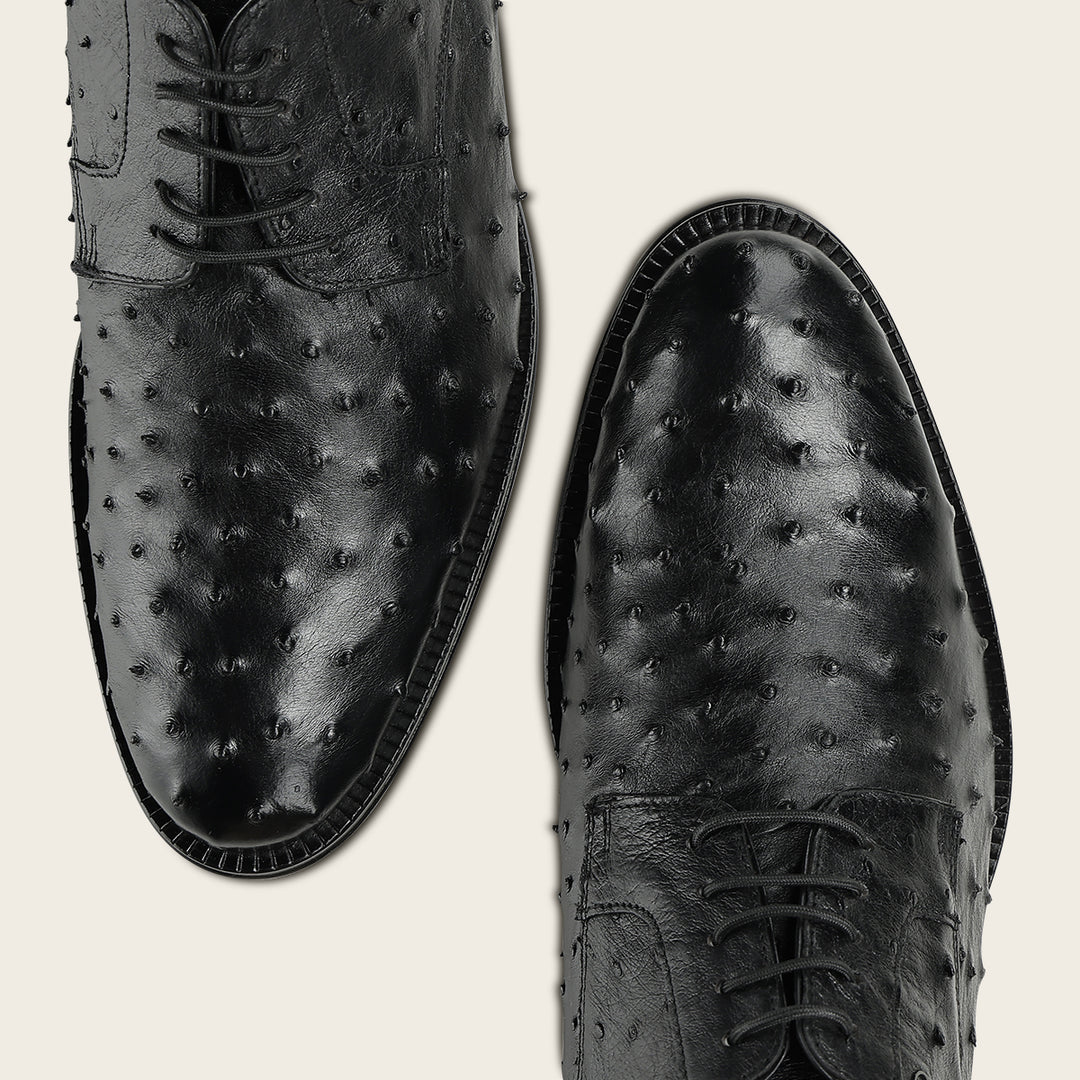 Zapato de vestir tipo Derby "Franco Cuadra Signature" en piel genuina de avestruz para caballero