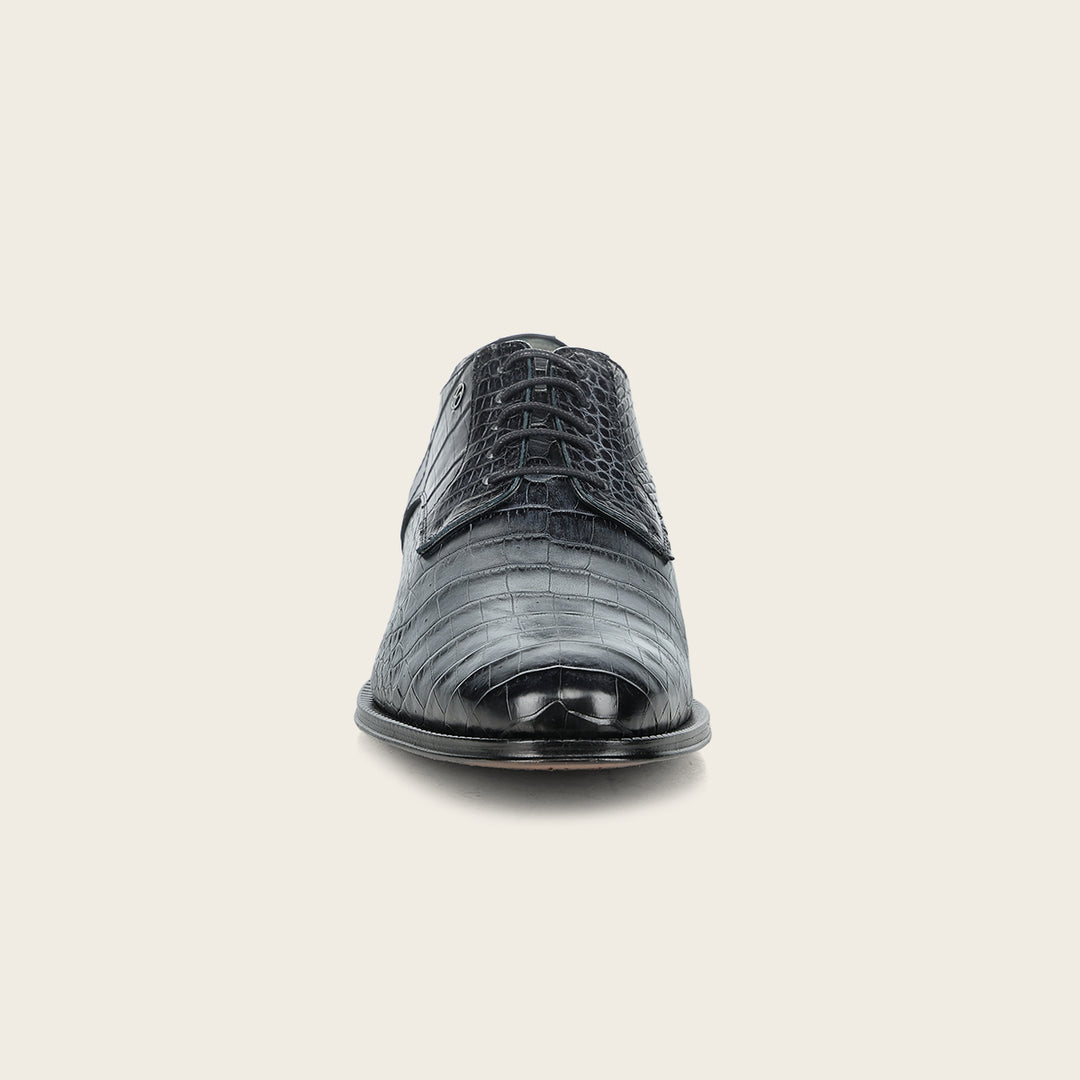 Zapato de vestir tipo Derby "Franco Cuadra Signature" en piel genuina de alligator para caballero