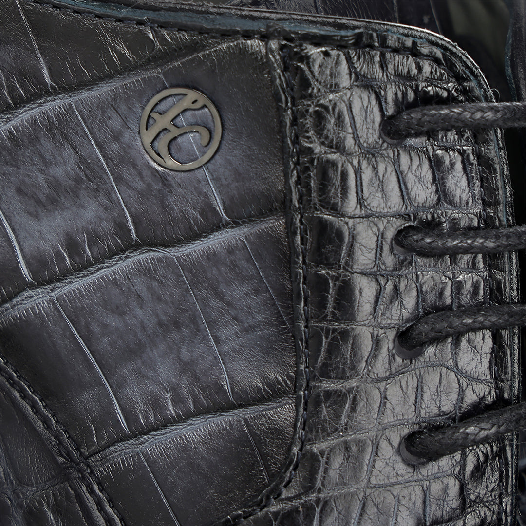 Zapato de vestir tipo Derby "Franco Cuadra Signature" en piel genuina de alligator para caballero