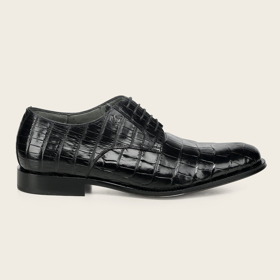 Zapato de vestir tipo Derby "Franco Cuadra Signature" en piel genuina de alligator para caballero