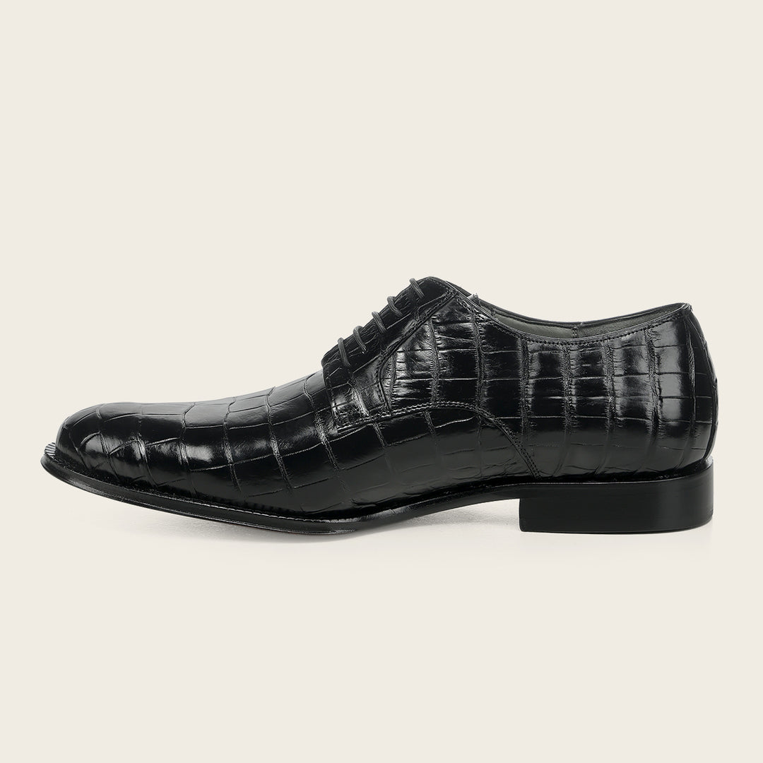Zapato de vestir tipo Derby "Franco Cuadra Signature" en piel genuina de alligator para caballero