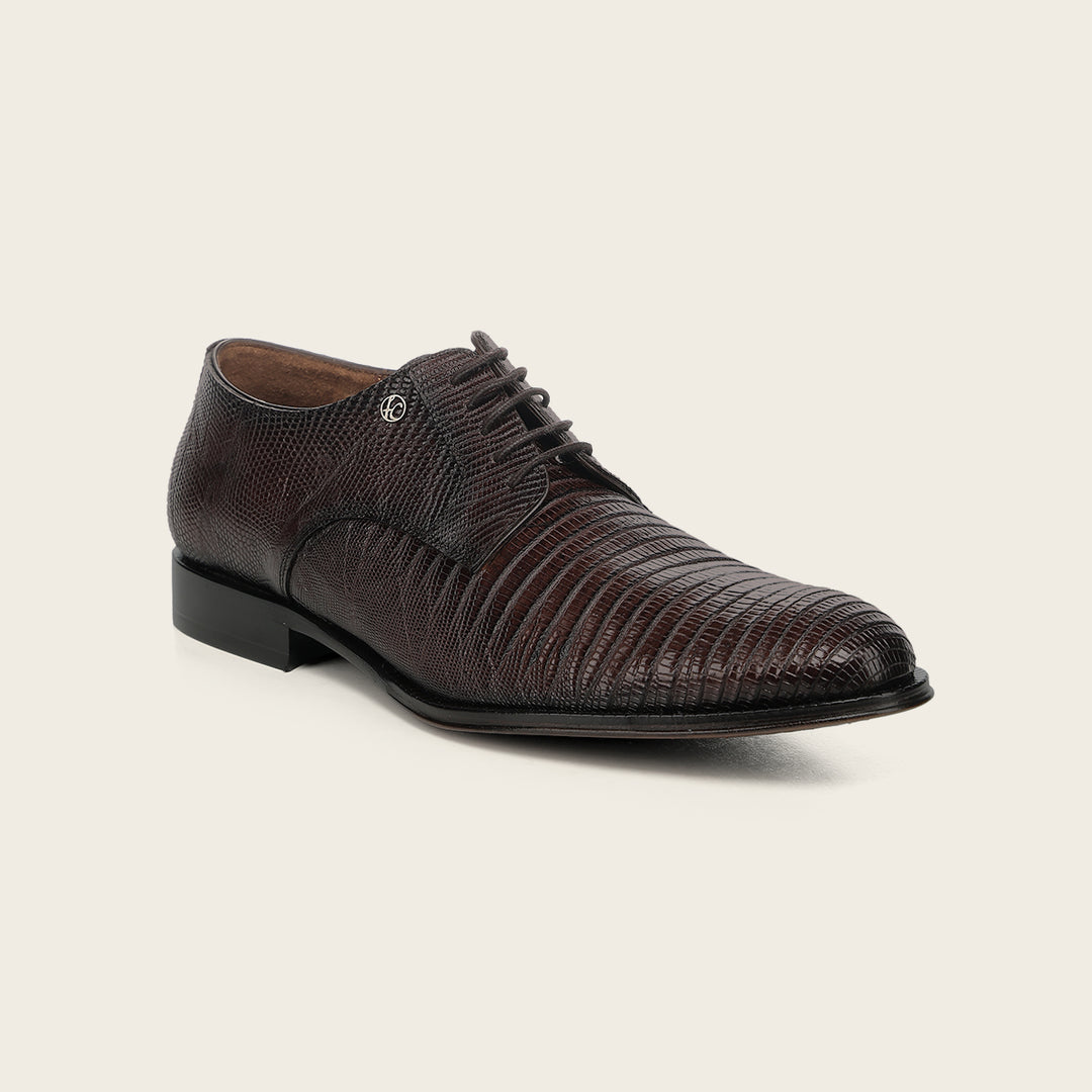 Zapato de vestir tipo Derby "Franco Cuadra Signature" en piel genuina de lizard para caballero