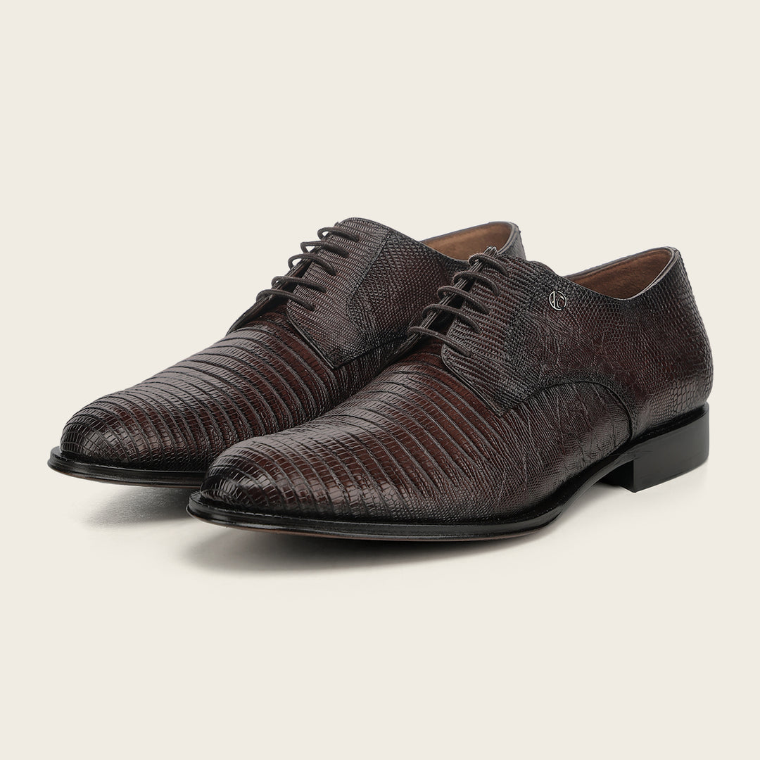 Zapato de vestir tipo Derby "Franco Cuadra Signature" en piel genuina de lizard para caballero