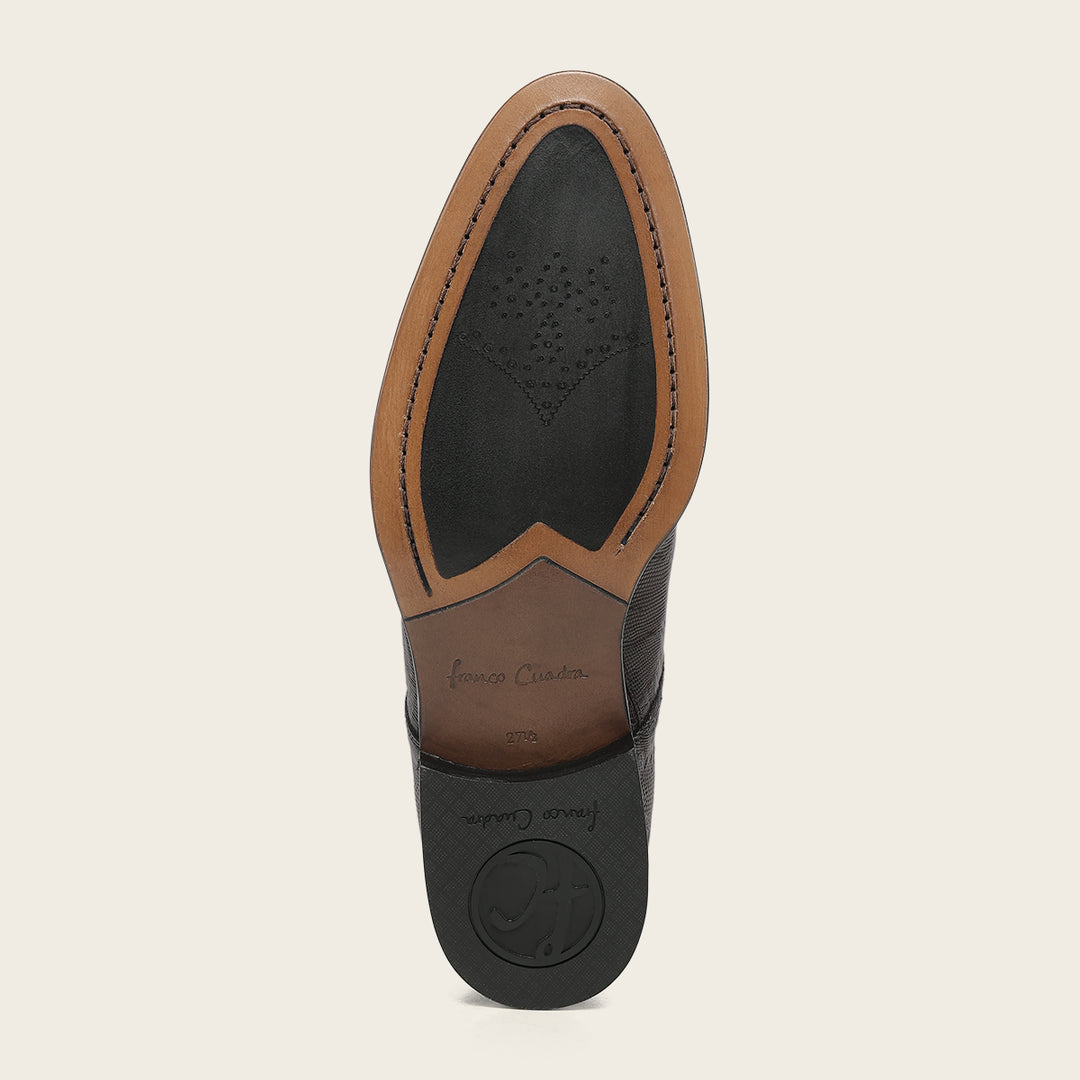 Zapato de vestir tipo Derby "Franco Cuadra Signature" en piel genuina de lizard para caballero