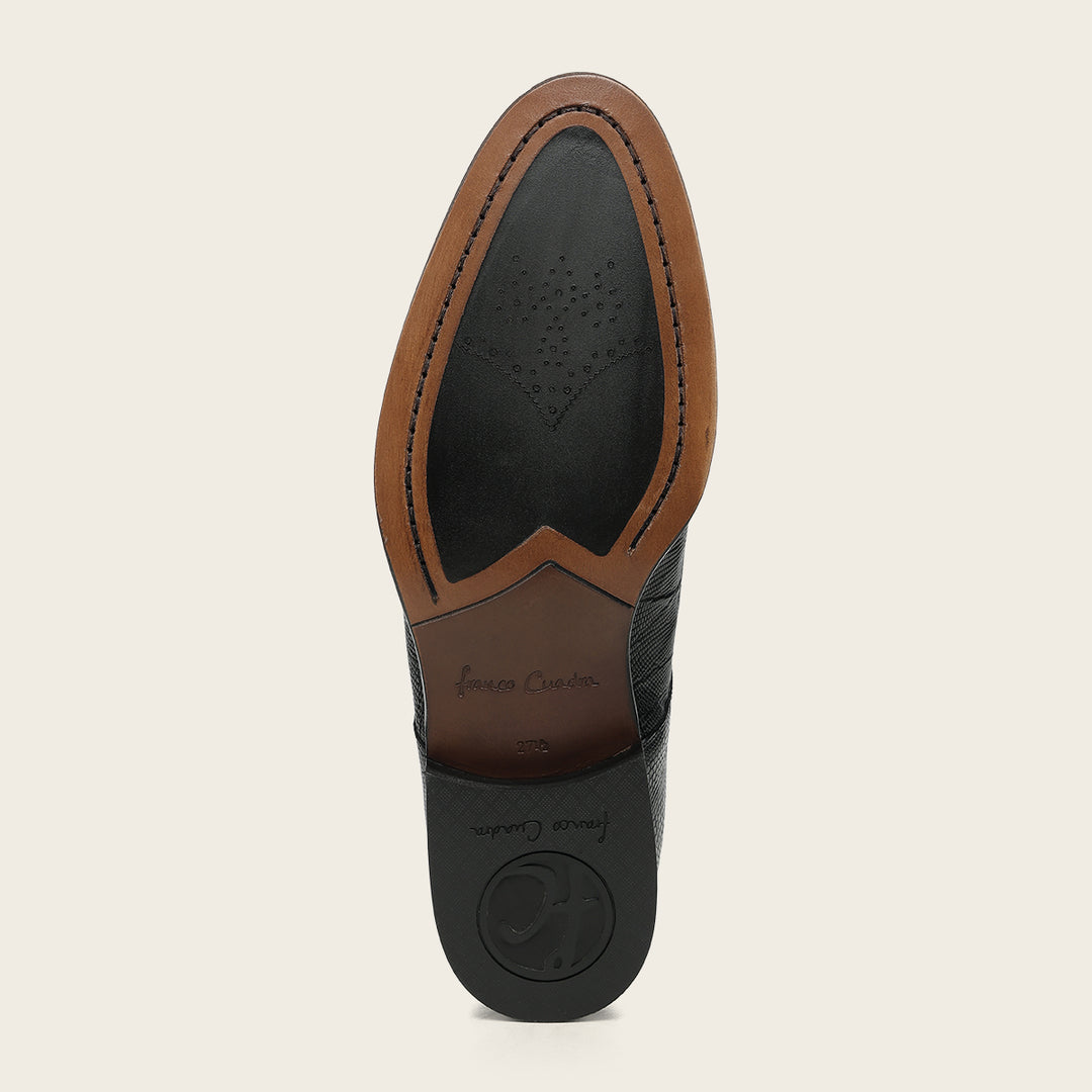 Zapato de vestir tipo Derby "Franco Cuadra Signature" en piel genuina de lizard para caballero