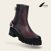 Botín casual en piel genuina para dama Botas y Botines 