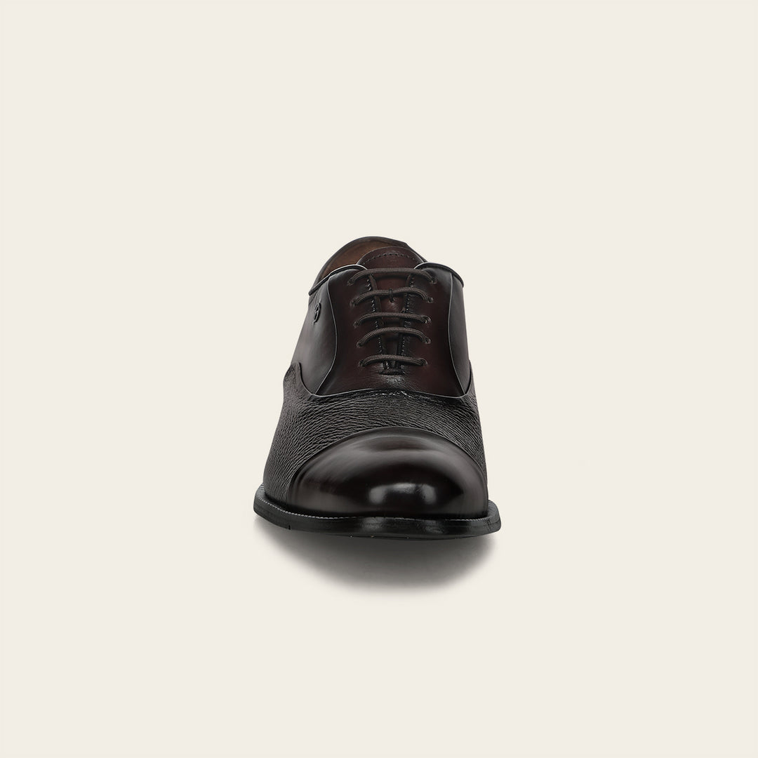 Zapato de vestir tipo Oxford en piel genuina de venado para caballero