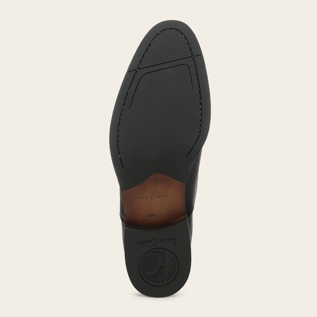 Zapato de vestir tipo Oxford en piel genuina de venado para caballero