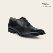 Zapato de vestir tipo Oxford en piel genuina de venado para caballero