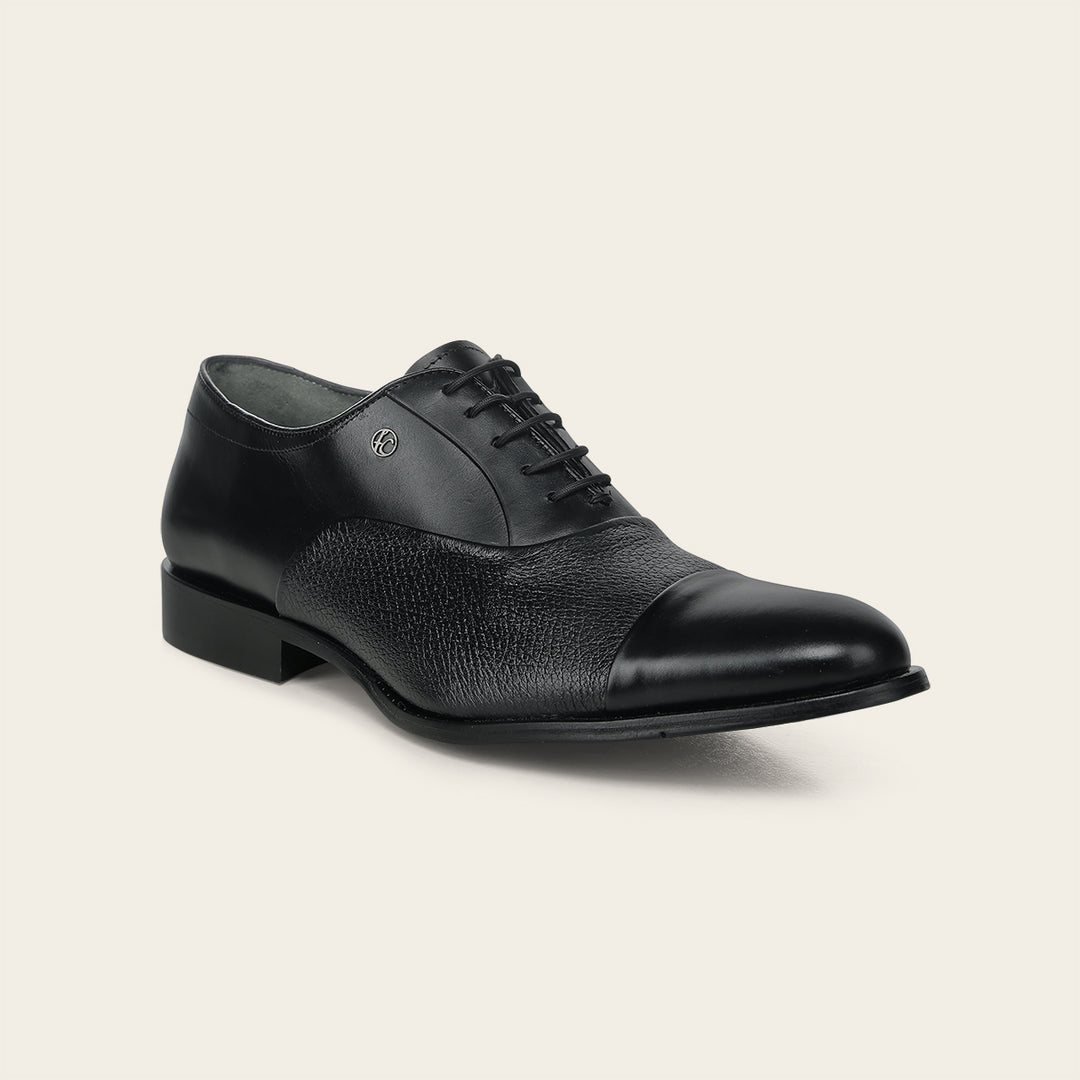 Zapato de vestir tipo Oxford en piel genuina de venado para caballero