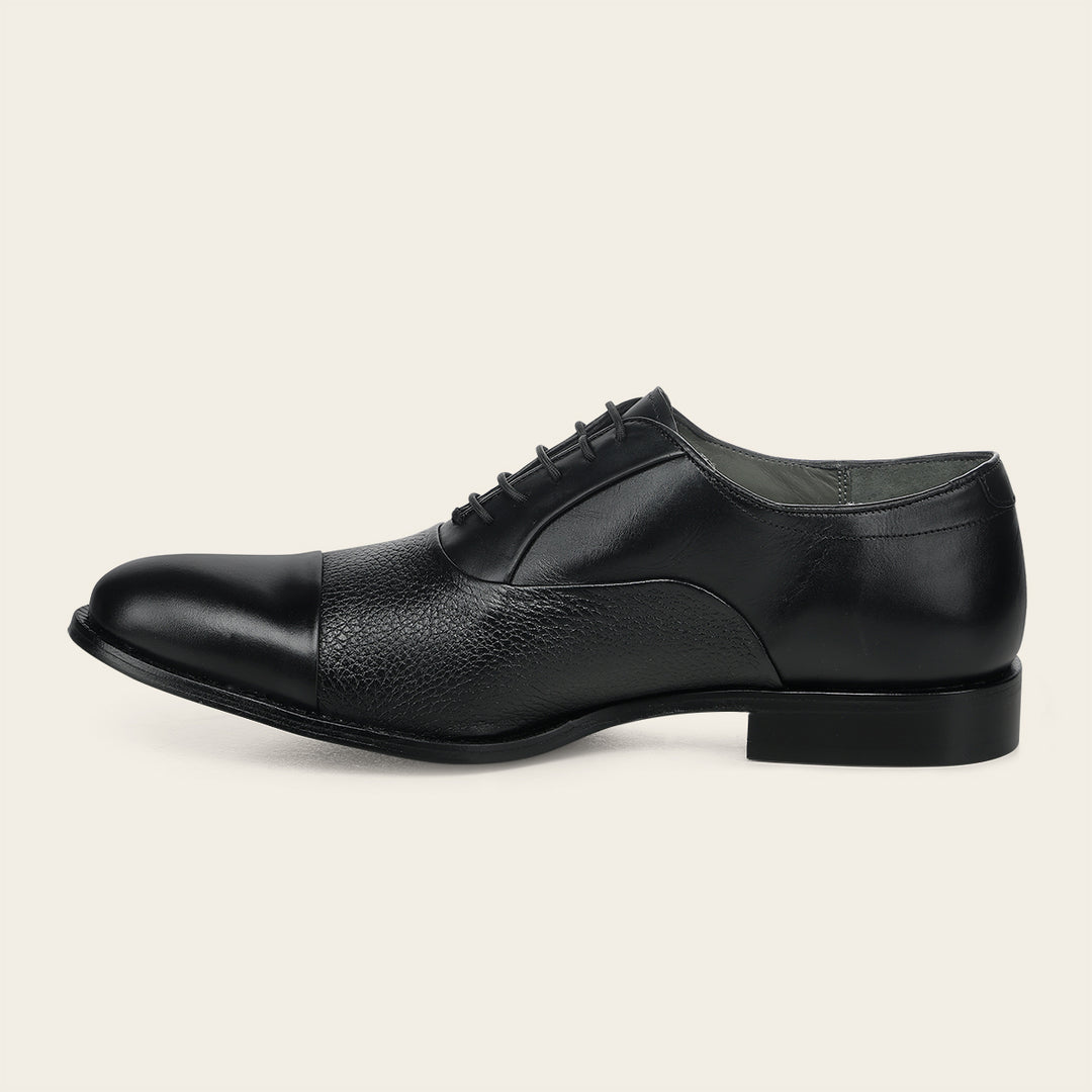 Zapato de vestir tipo Oxford en piel genuina de venado para caballero