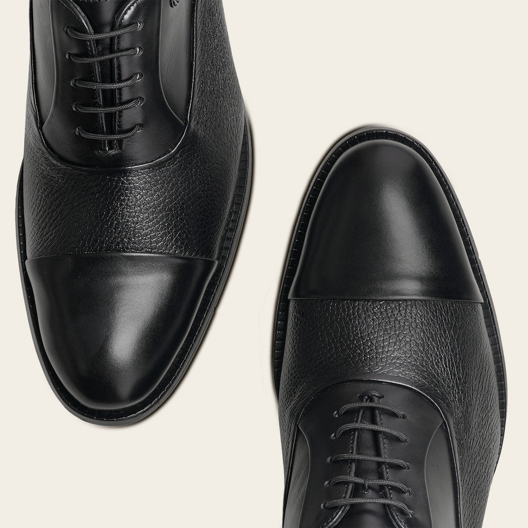 Zapato de vestir tipo Oxford en piel genuina de venado para caballero