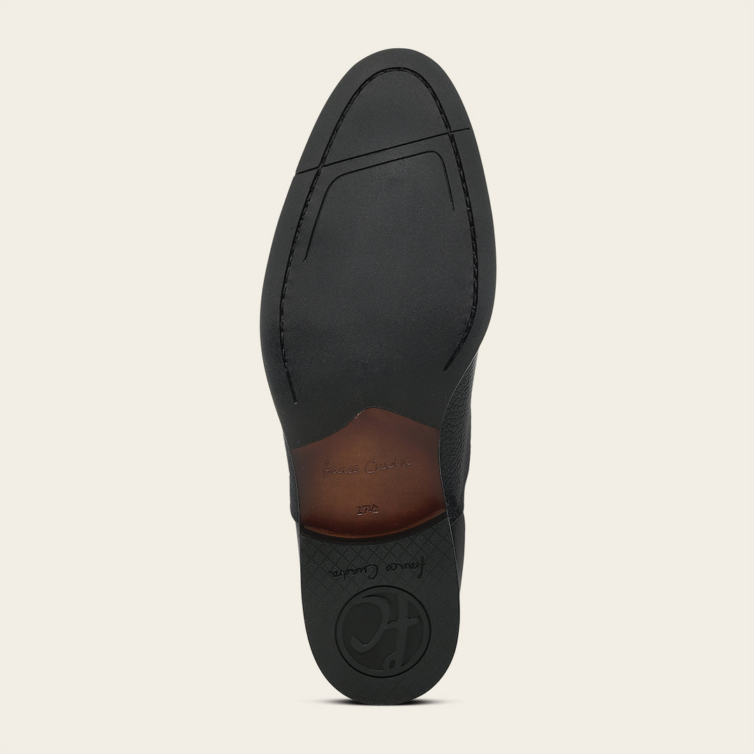 Zapato de vestir tipo Oxford en piel genuina de venado para caballero