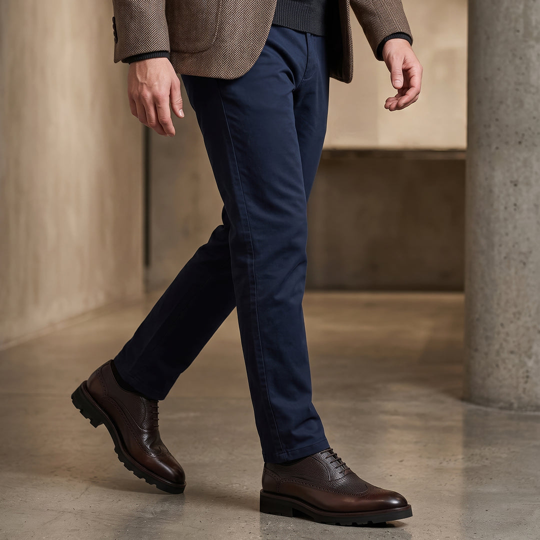 Zapato de vestir tipo Oxford en piel genuina de venado para caballero