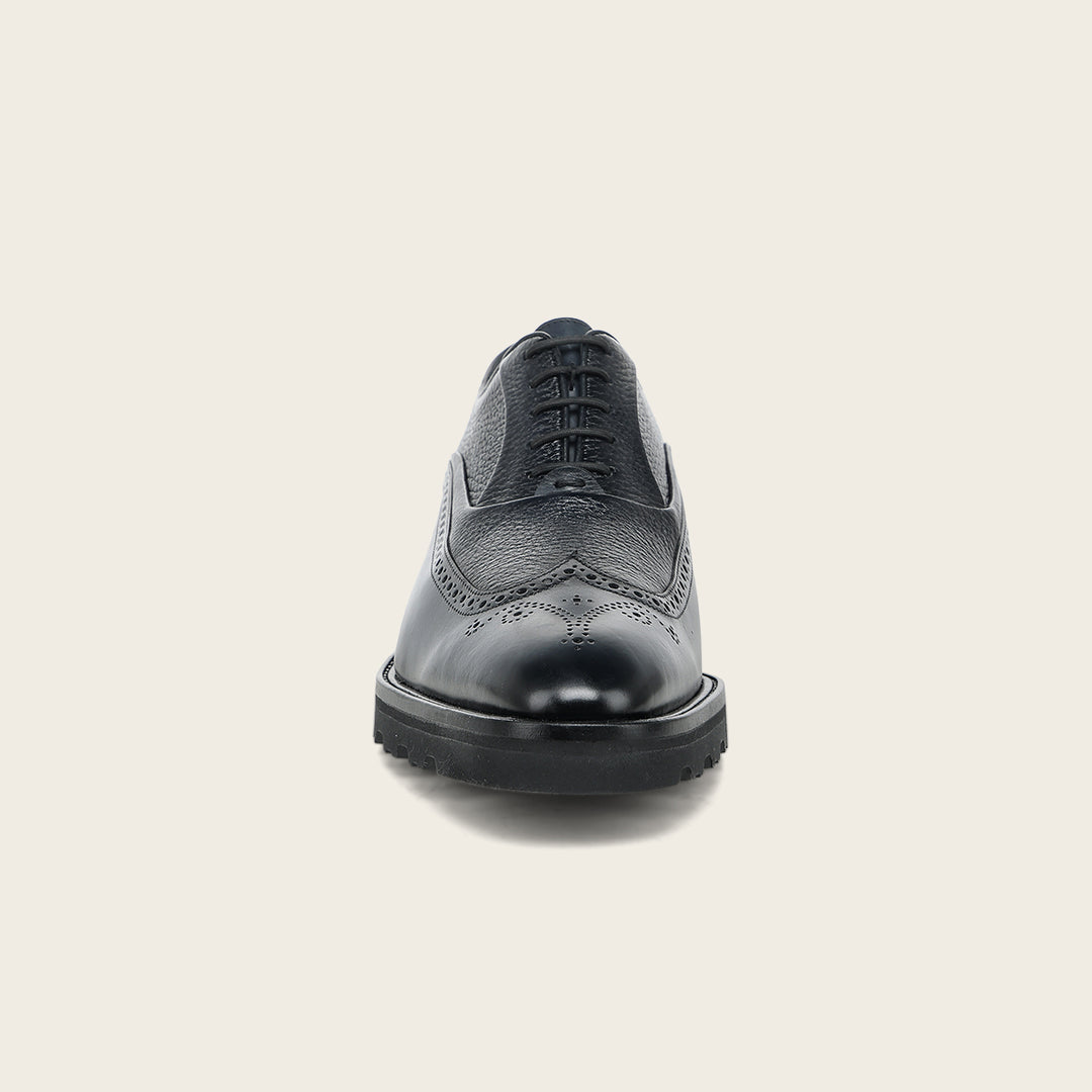 Zapato de vestir tipo Oxford en piel genuina de venado para caballero