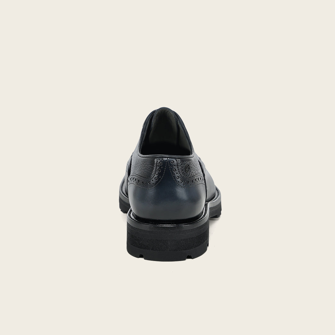 Zapato de vestir tipo Oxford en piel genuina de venado para caballero