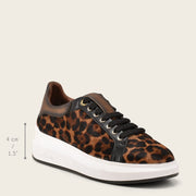 Tenis animal print en pelo genuino para dama Tenis 