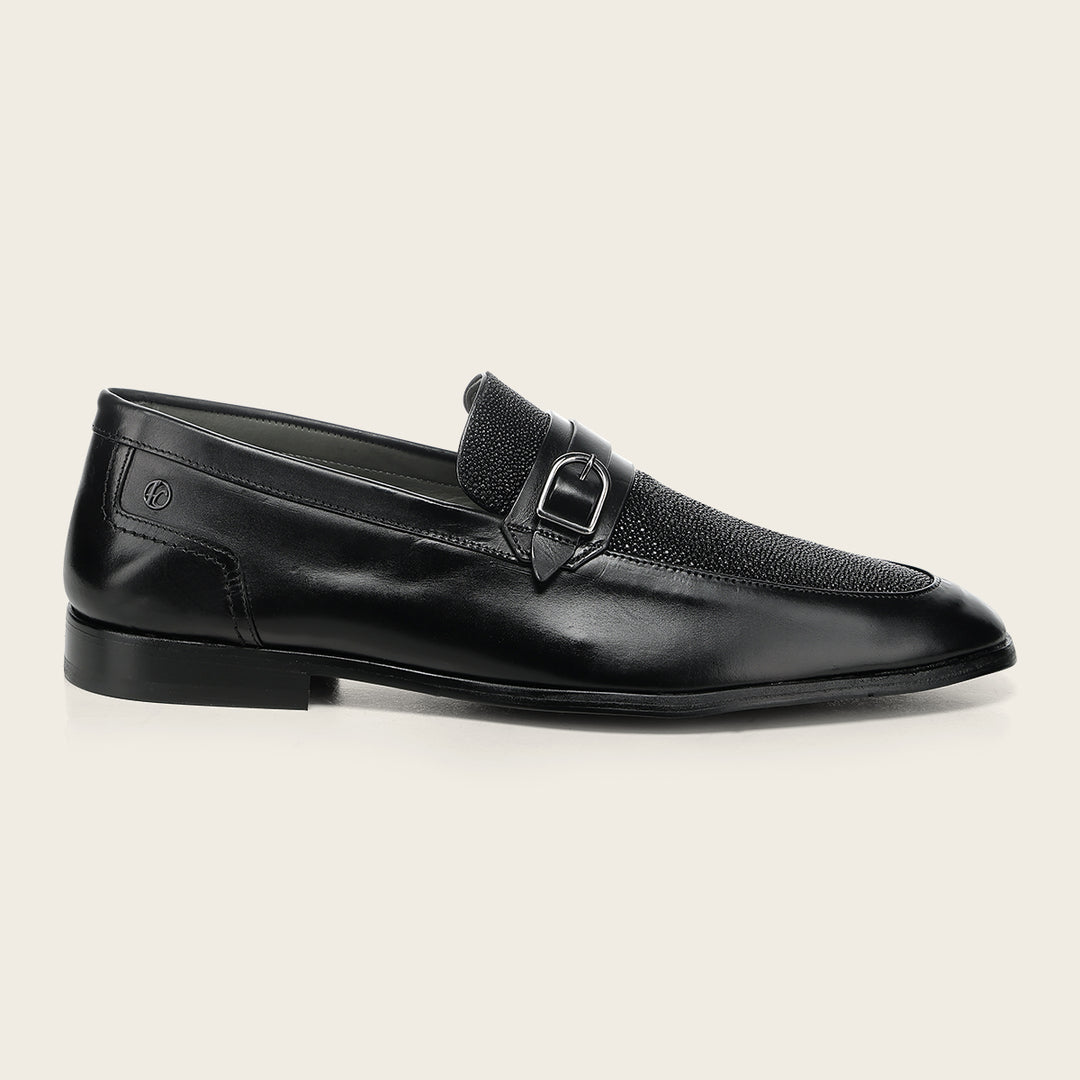 Zapato loafer  en piel genuina de mantarraya para caballero