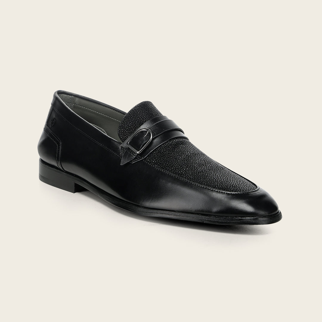 Zapato loafer  en piel genuina de mantarraya para caballero