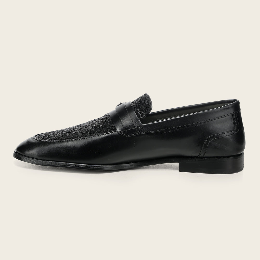 Zapato loafer  en piel genuina de mantarraya para caballero