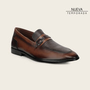 Zapato loafer en piel genuina de venado para caballero