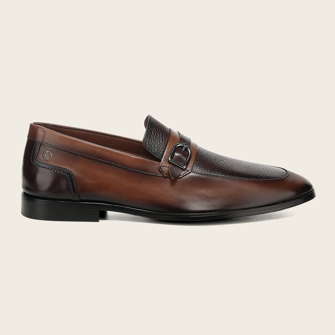 Zapato loafer en piel genuina de venado para caballero