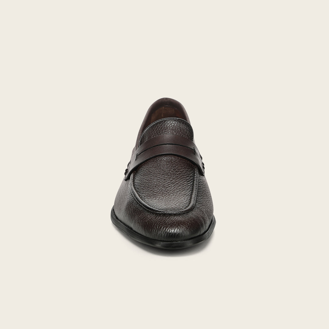 Zapato loafer en piel genuina de venado para caballero
