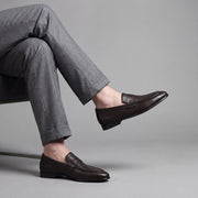 Zapato loafer en piel genuina de venado para caballero