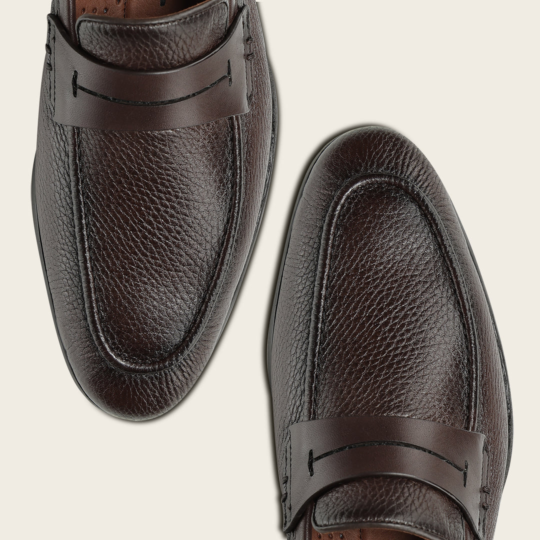 Zapato loafer en piel genuina de venado para caballero