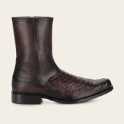 Botín en piel genuina de pitón para caballero Botas y Botines 