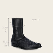 Botín en piel genuina de pitón para caballero Botas y Botines 