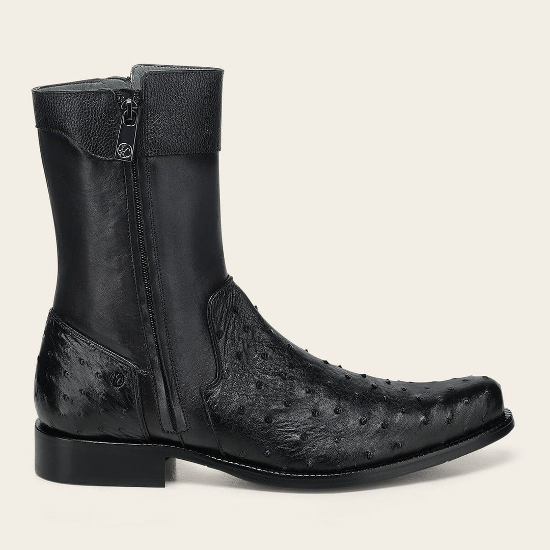 Bota de vestir en piel genuina de avestruz para caballero Botas y Botines 