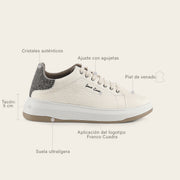 Tenis en piel genuina de venado para dama