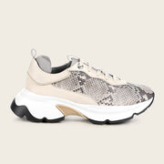 Tenis en piel genuina de pitón para dama Tenis 