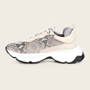 Tenis en piel genuina de pitón para dama Tenis 