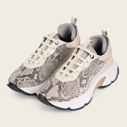 Tenis en piel genuina de pitón para dama Tenis 