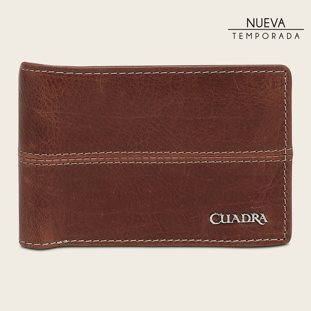 Cartera en piel genuina para caballero