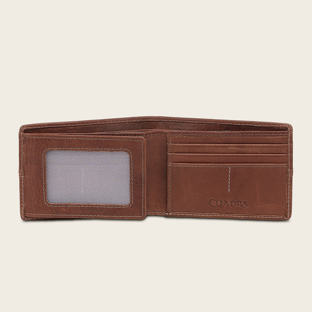Cartera en piel genuina para caballero