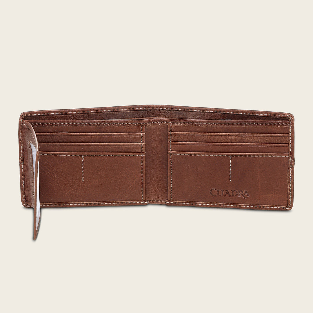 Cartera en piel genuina para caballero