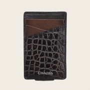 Tarjetero en piel genuina de alligator para caballero Carteras 