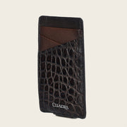 Tarjetero en piel genuina de alligator para caballero Carteras 